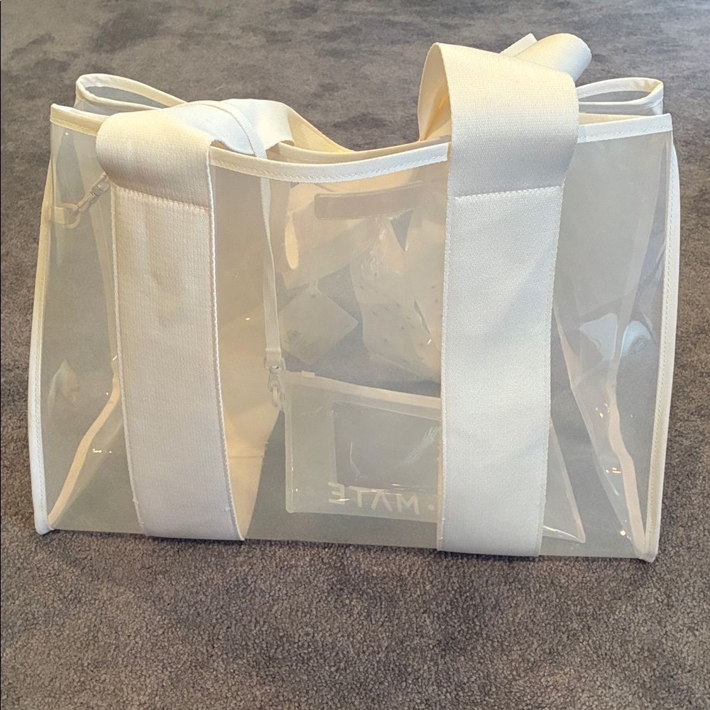 Case Mate Ivory Shine Clear Tote Bag with Pearl Bow - Picture 5 of 9